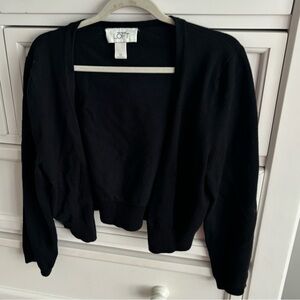 Ann Taylor Loft brand bolero, color: black, size: XS, soft breathable fabric